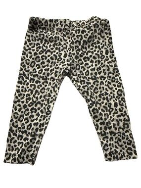Swiggles Leopard Print Leggings - Black & Cream